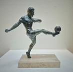 sculptuur, Joueur de Football - 31 cm - Zinklegering, Marmer, Antiek en Kunst