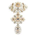 Hanger - 18 karaat Roségoud, Zilver - Diamant - Cross,