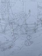 Kuijpers, Henk - Originele schets op hard papier voor Franka, Nieuw