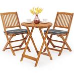 2dekans | Coast 3-delige Opklapbare Bistroset van Acaciahout, Tuin en Terras, Tuinsets en Loungesets, Ophalen of Verzenden, Nieuw
