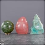 Trio der Harmonie – Amazoniet, Rozenkwarts & Aventurijn in, Verzamelen, Mineralen en Fossielen