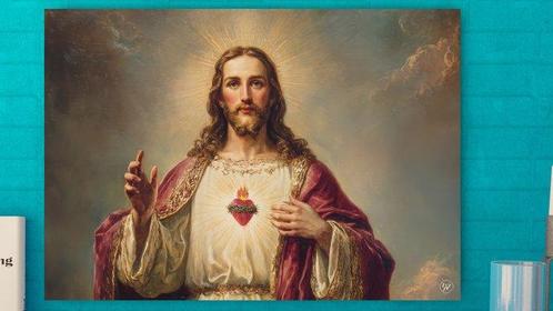Sdimart - Gesú Sacro Cuore One of One Canvas Limited Edition, Antiek en Kunst, Antiek | Boeken en Manuscripten