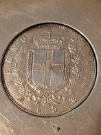 Posacenere in argento 800 con moneta Vitorrio Emanuele del, Antiek en Kunst, Antiek | Zilver en Goud