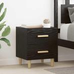 vidaXL Bedkast met lade Zwart eiken 40 x 35 x 47.5 cm, Verzenden, Nieuw