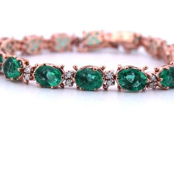 Zonder Minimumprijs - Armband - 9 kt. Roségoud, Zilver - beschikbaar voor biedingen