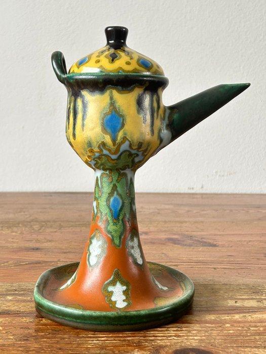 Plateelbakkerij Zuid Holland - Olielamp - Aardewerk - Delfts, Antiek en Kunst, Antiek | Glaswerk en Kristal