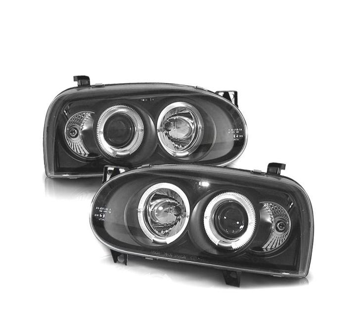 PHARES VOLKSWAGEN VW GOLF 3 ANGEL EYES FOND NOIR H1 H1, Autos : Pièces & Accessoires, Éclairage, Envoi