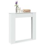vidaXL Haardombouw 100x20x100 cm bewerkt hout wit, Huis en Inrichting, Kachels, Verzenden, Nieuw