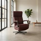Leren relaxfauteuil met hartbalans Pure - Toledo Bordeaux, Maison & Meubles, Ophalen of Verzenden