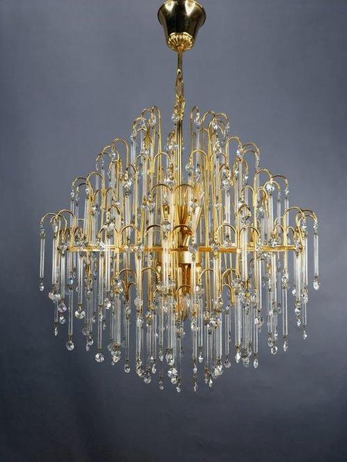 Lustre - Cristal, Laiton, Antiek en Kunst, Antiek | Verlichting