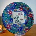 Longwy - Simone Masson - Bord - Décor floral japonisant -