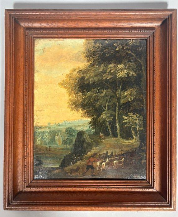 Nederlandse school (XVII) - Paysage Flamand, Antiek en Kunst, Kunst | Schilderijen | Klassiek