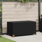 vidaXL Tuinbox 120x65x61 cm poly rattan zwart, Tuin en Terras, Verzenden, Nieuw