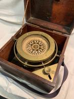 Boussole de navire - Laiton, Verre, Bois - Gebr. P & H