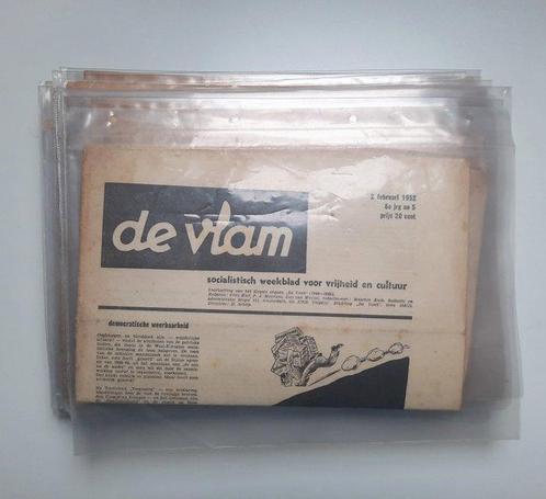 25x De Vlam - socialistisch weekblad voor vrijheid en, Antiek en Kunst, Antiek | Boeken en Manuscripten