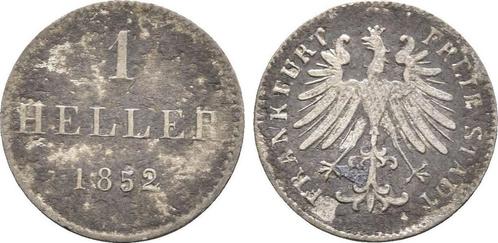 Billon Heller 1852 Frankfurt Stadt, Timbres & Monnaies, Monnaies | Europe | Monnaies non-euro, Envoi