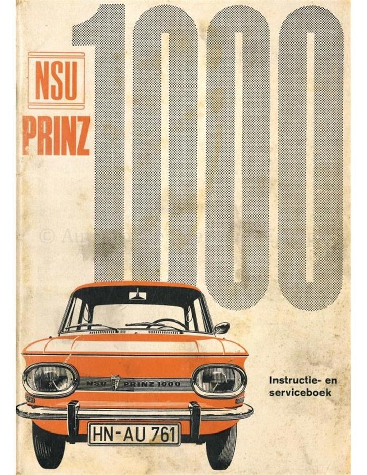 1967 NSU PRINZ 1000 INSTRUCTIEBOEKJE NEDERLANDS, Autos : Divers, Modes d'emploi & Notices d'utilisation