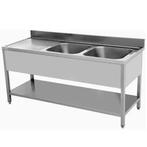 Spoeltafel | ECO | RVS | 2 Spoelbakken (Rechts) +, Zakelijke goederen, Horeca | Keukenapparatuur, Verzenden, Nieuw in verpakking