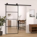 vidaXL Schuifdeur met beslag 90x205 cm ESG-glas en aluminium, Doe-het-zelf en Bouw, Deuren en Vliegenramen, Verzenden, Nieuw