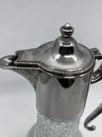 Pot - carafe à vin - pot à eau - Verre, Plaqué(e) argent -