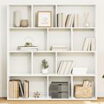 vidaXL Boekenkast 132x29x141,5 cm bewerkt hout wit, Huis en Inrichting, Kasten | Boekenkasten, Verzenden, Nieuw