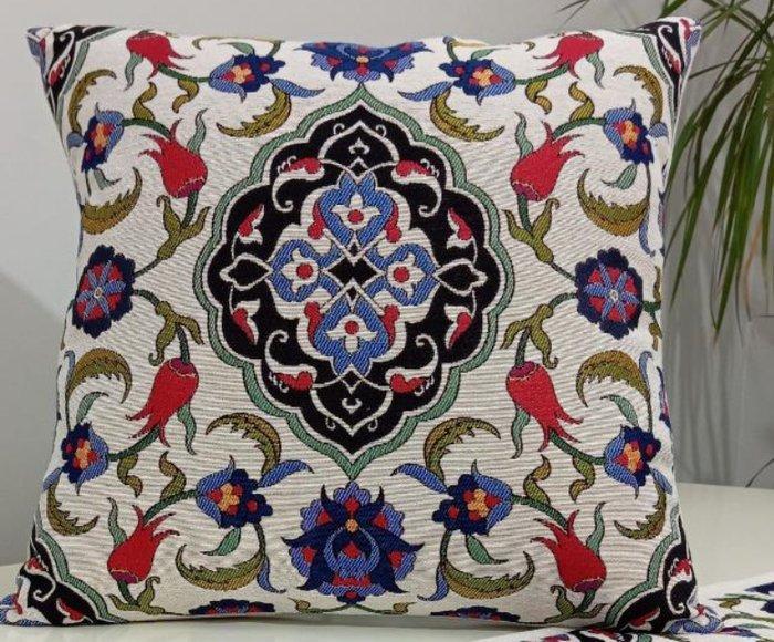 Tapisserie (4) - 43 cm - 43 cm - Oreillers en tapisserie, Antiek en Kunst, Curiosa en Brocante