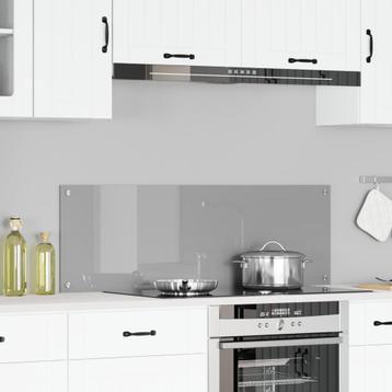 vidaXL Keuken Achterwand Lichtgrijs 120x40x0,6 cm Tempered, Verzenden