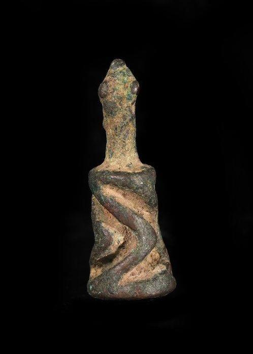 Asiático occidental Bronze Sceau cylindrique avec poignée, Antiek en Kunst, Antiek | Overige Antiek