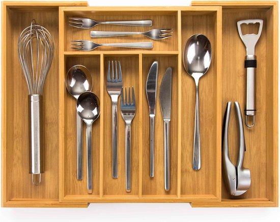 2dekans | Budu Uitschuifbare Bamboe Bestekbak #33,5 (33,5 cm, Huis en Inrichting, Keuken | Keukenbenodigdheden, Ophalen of Verzenden