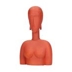 Beeldje - Grand Buste rouge - Hars, Antiquités & Art