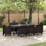 vidaXL Tuin Tafel Bruin 250x100x73 cm van Poly Rattan, Verzenden, Nieuw