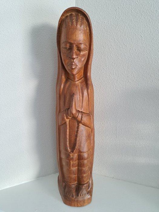 Beeld, Groot Maria beeld - 54 cm - Hout, Antiek en Kunst, Antiek | Boeken en Manuscripten