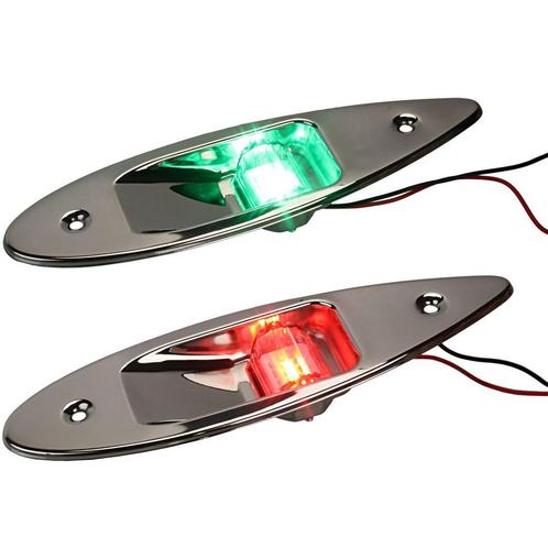 Boordlicht LED Set 195mm Inbouw Tot 12m Rvs, Watersport en Boten, Navigatiemiddelen en Scheepselektronica, Nieuw, Ophalen of Verzenden