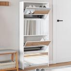 vidaXL Schoenenkast met spiegel 4-laags 63x17x134 cm, Huis en Inrichting, Kasten | Schoenenkasten, Verzenden, Nieuw
