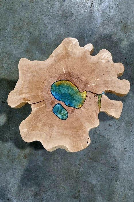 gp_woodepoxy - gp_woodepoxy - Salontafel - Hout, Staal,, Antiek en Kunst, Curiosa en Brocante