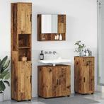 vidaXL Badkamermeubel Set 4 pcs Oud Hout Bewerkt hout &, Huis en Inrichting, Verzenden, Nieuw