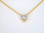 Veiling - Halsketting geel hart briljant, Nieuw