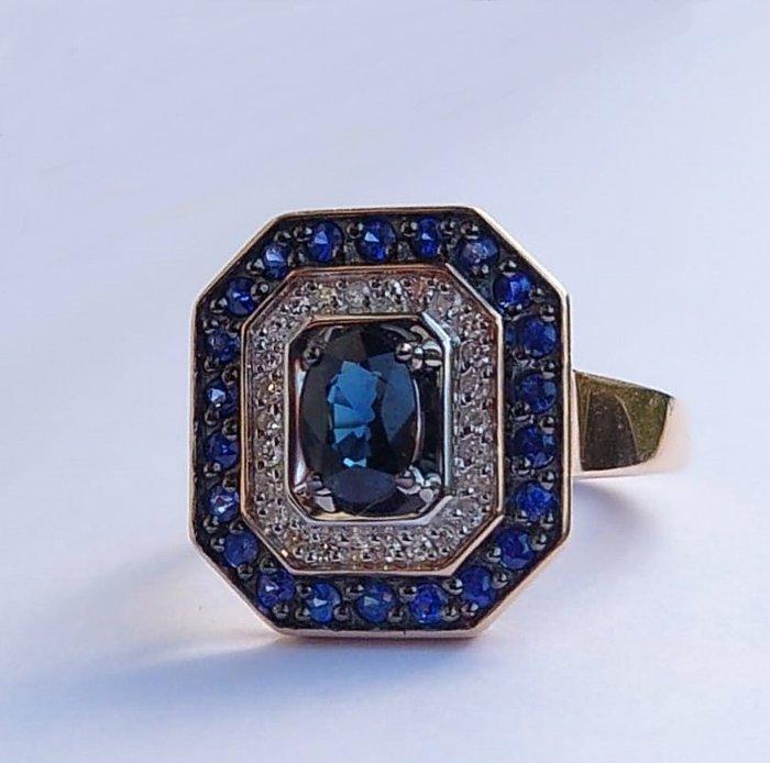 Bague de cocktail - 14 carats Or rose - 1.05ct. tw. Saphir -, Bijoux, Sacs & Beauté, Bijoux anciens