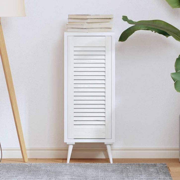 vidaXL Kastdeur louvre design 69x29,5 cm wit, Doe-het-zelf en Bouw, Hang- en Sluitwerk, Nieuw, Verzenden