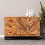 Dressoir Mangohout Sabia 140 cm, Huis en Inrichting, Kasten | Dressoirs, 100 tot 150 cm, Verzenden, Nieuw, Industriële meubels