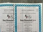 Disney - 3 Original page - Disney Parks - Certificat Euro, Verzamelen, Nieuw