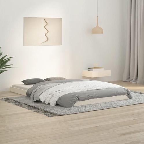 vidaXL Cadre de lit blanc 120x190 cm petit double bois, Huis en Inrichting, Slaapkamer | Bedden, Verzenden