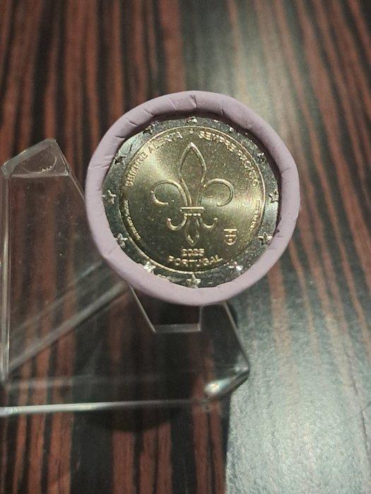 Portugal. 2 Euro 2025 Escoteiros (25 moedas) em rolo, Postzegels en Munten, Munten | Europa | Euromunten