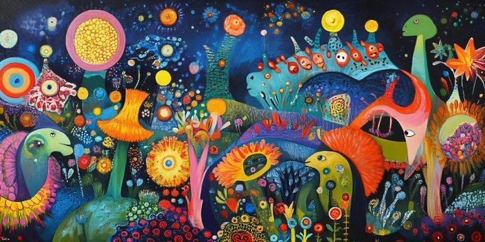 Felix van Horst - Cosmic Carnival (XXL), Antiek en Kunst, Kunst | Designobjecten
