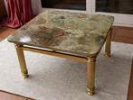 Bijzettafel - Messing, Onyx - Een paar bijzettafels uit de, Antiek en Kunst
