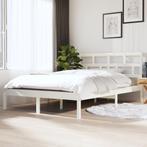 vidaXL Bedframe massief hout wit 120x190 cm, Verzenden, Nieuw