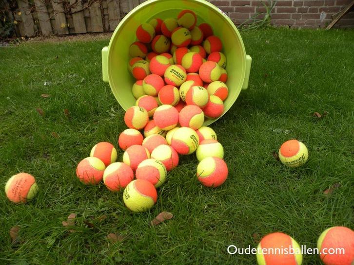 Gebruikte Stage 1, Stage 2, Stage 3 tennisballen, 24 cent!, Sport en Fitness, Tennis, Ballen, Gebruikt, Wilson, Verzenden