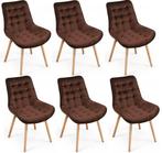 Miadomodo Eetkamerstoelen - Velvet - Fluweel - Houten Poten, Huis en Inrichting, Verzenden, Nieuw