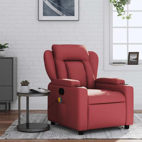 vidaXL Fauteuil de massage inclinable Rouge bordeaux, Maison & Meubles, Fauteuils, Neuf, Envoi