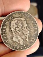 Italie, Royaume Vittorio Emanuele II. 5 Lire 1871-1876 (6, Postzegels en Munten